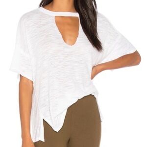Free People Jordan Tee in White Size Medium